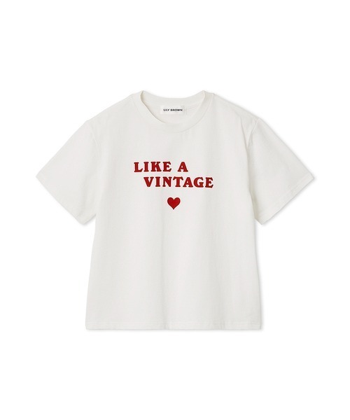 LILY BROWN(リリーブラウン)の「“LIKE A VINTAGE”Tシャツ(Tシャツ/カットソー・レディース・ホワイト/チャコールグレー/ブルー/レッド・FREE)」の17枚目の写真
