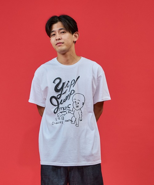 DANIEL JOHNSTON(ダニエルジョンストン)の「S/S TEE“YIP JUMP MUSIC”/ ショート スリーブ ティー "イップ ジャンプ ミュージック”(Tシャツ/カットソー・メンズ・ブラック/ホワイト・LARGE/X-LARGE/MEDIUM)」の7枚目の写真