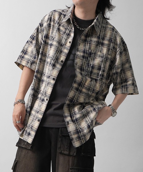 【原価ぶっ壊し割引】コットンチェックシャツ USED] BURCARDI COTTON チェックシャツ | garden730