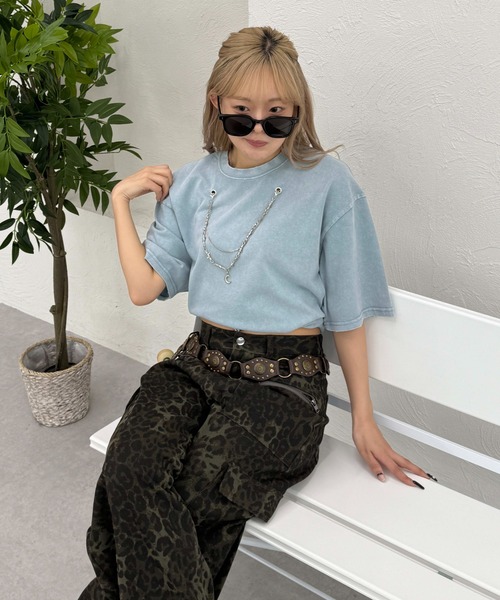 sedacle（セダクル）の「２wayネックレス加工Tシャツ（Tシャツ/カットソー・レディース・グレー/ブラック/ライトブルー・SMALL/MEDIUM/LARGE）」の13枚目の写真