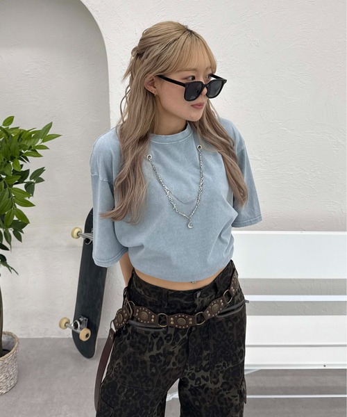 sedacle（セダクル）の「２wayネックレス加工Tシャツ（Tシャツ/カットソー・レディース・グレー/ブラック/ライトブルー・SMALL/MEDIUM/LARGE）」の18枚目の写真