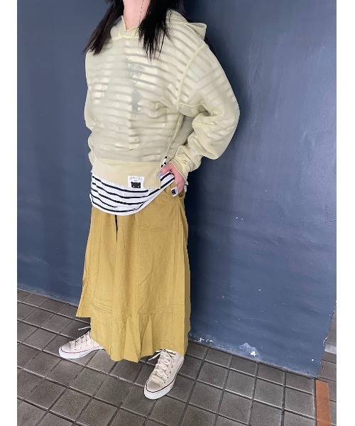 Rydia（リディア）の「ワイドイージーパンツ（その他パンツ・レディース・カーキ/ベージュ/スミクロ/マスタード・M）」の4枚目の写真