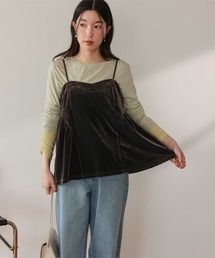 titivate | ベロアペプラムビスチェ(キャミソール)