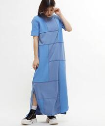 【HL】PATCHWORK RIB DRESS