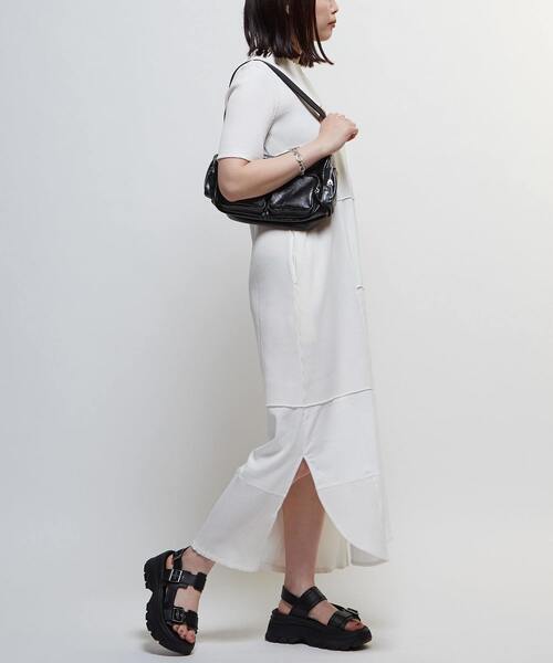 CONVERSE TOKYO(コンバーストウキョウ)の「【HL】PATCHWORK RIB DRESS(ワンピース・レディース・ホワイト/キャメル/ブラック/ブルー・FREE)」の13枚目の写真