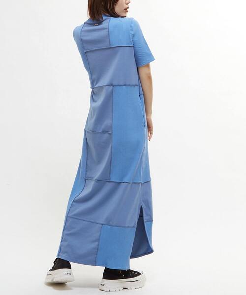 CONVERSE TOKYO(コンバーストウキョウ)の「【HL】PATCHWORK RIB DRESS(ワンピース・レディース・ホワイト/キャメル/ブラック/ブルー・FREE)」の22枚目の写真