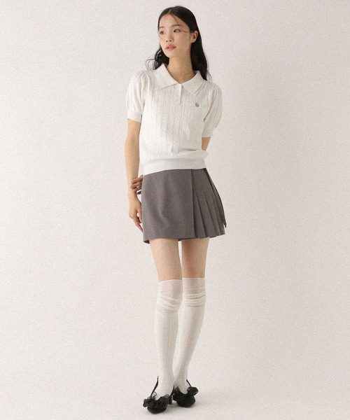 Heather(ヘザー)の「サイドベルトミニスカート 497691(スカート・レディース・ベージュ/ブラック/グレー・S/M)」の8枚目の写真