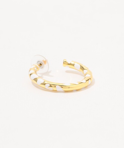 Kenneth Jay Lane（ネスジェイレーン）の「Kenneth Jay Lane HOOP ピアス（ピアス（両耳用）・レディース・ブラック系その他/ホワイト系その他・FREE）」の5枚目の写真
