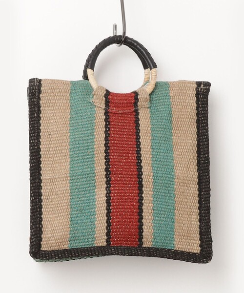 fredy emue（フレディエミュ）の「【TARANGO/タランゴ】ジュートストライプ丸手トートバッグ（かごバッグ・レディース・ベージュ系その他3/ブラック系その他2・FREE）」の9枚目の写真
