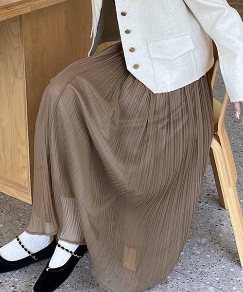 shoppinggo（ショッピングゴー）の「チュールスカート フレアスカート（スカート・レディース・ベージュ/キャメル/ピンク/ブラック・FREE）」の19枚目の写真