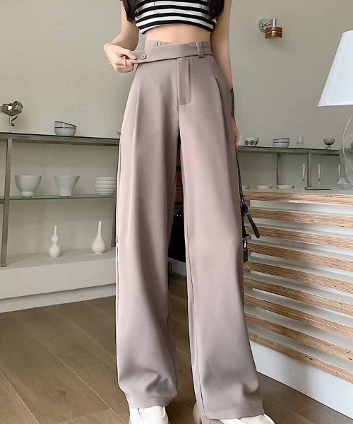 shoppinggo(ショッピングゴー)の「テーパードパンツ細型 リラックス(スラックス・レディース・ブラック/ベージュ・M/L)」の9枚目の写真