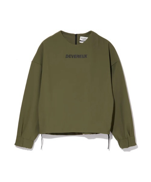 DEVEREUX GOLF(デヴァローゴルフ)の「WOMENS 三層フリースオフショルダープルオーバー(その他トップス・レディース・チャコールグレー/カーキ・MEDIUM/SMALL)」の2枚目の写真