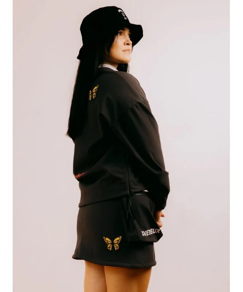 DEVEREUX GOLF(デヴァローゴルフ)の「WOMENS 三層フリースオフショルダープルオーバー(その他トップス・レディース・チャコールグレー/カーキ・MEDIUM/SMALL)」の6枚目の写真