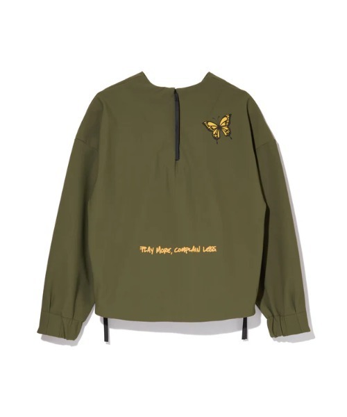 DEVEREUX GOLF(デヴァローゴルフ)の「WOMENS 三層フリースオフショルダープルオーバー(その他トップス・レディース・チャコールグレー/カーキ・MEDIUM/SMALL)」の12枚目の写真