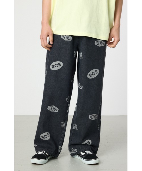 RODEO CROWNS WIDE BOWL（ロデオクラウンズワイドボウル）の「スタンプデニムパンツ（デニムパンツ・メンズ・ブラック/ライトブルー・MEDIUM/LARGE）」の2枚目の写真