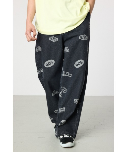 RODEO CROWNS WIDE BOWL（ロデオクラウンズワイドボウル）の「スタンプデニムパンツ（デニムパンツ・メンズ・ブラック/ライトブルー・MEDIUM/LARGE）」の3枚目の写真