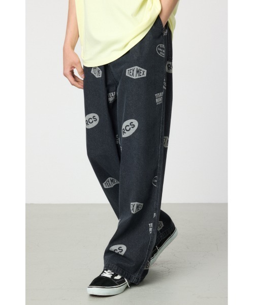 RODEO CROWNS WIDE BOWL（ロデオクラウンズワイドボウル）の「スタンプデニムパンツ（デニムパンツ・メンズ・ブラック/ライトブルー・MEDIUM/LARGE）」の4枚目の写真