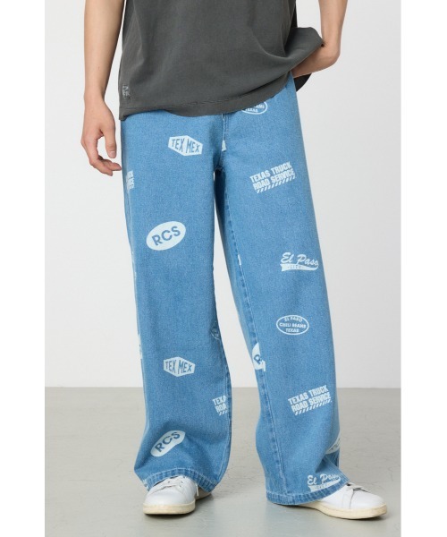 RODEO CROWNS WIDE BOWL（ロデオクラウンズワイドボウル）の「スタンプデニムパンツ（デニムパンツ・メンズ・ブラック/ライトブルー・MEDIUM/LARGE）」の11枚目の写真