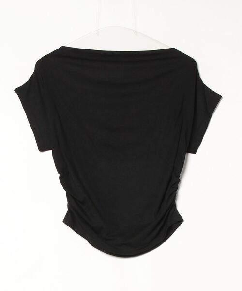 THE YOn（ザヨン）の「ギャザードレープオフショルTシャツ（Tシャツ/カットソー・レディース・アイボリー/ブラック/ブラウン・FREE）」の19枚目の写真