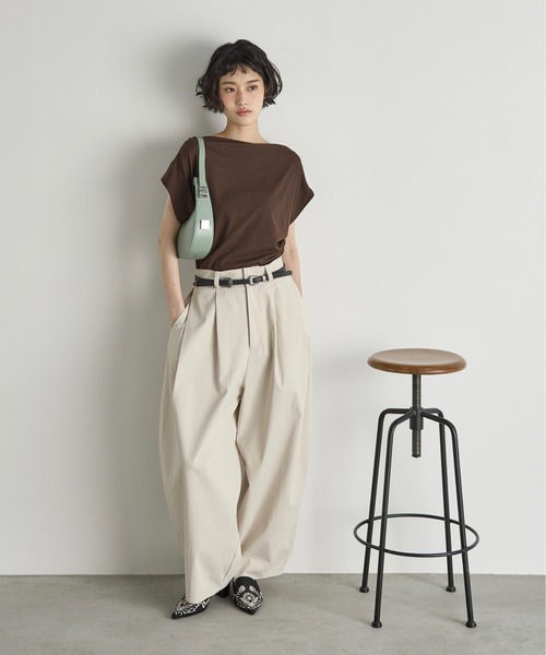 お値下げ不可✖️ オフショルダー ドレープ Tunic 3color 】タックデザインドレープオフショルダートップス