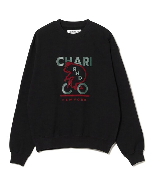 CHARI&CO（チャリアンドコー）の「【別注】CHARI&CO / TO BEAR MOUNTAIN CREWNECK SWEAT（スウェット・レディース・ブラック/グレー・ONE SIZE）」の7枚目の写真