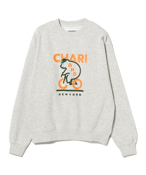 CHARI&CO（チャリアンドコー）の「【別注】CHARI&CO / TO BEAR MOUNTAIN CREWNECK SWEAT（スウェット・レディース・ブラック/グレー・ONE SIZE）」の10枚目の写真