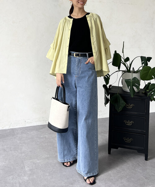 Chez toi(シェトワ)の「ノースリシャリニット(ニット/セーター・レディース・オフホワイト/ブルー/ブラック/ベージュ・FREE)」の8枚目の写真