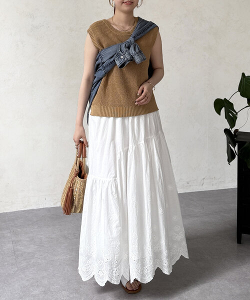 Chez toi(シェトワ)の「ノースリシャリニット(ニット/セーター・レディース・オフホワイト/ブルー/ブラック/ベージュ・FREE)」の18枚目の写真