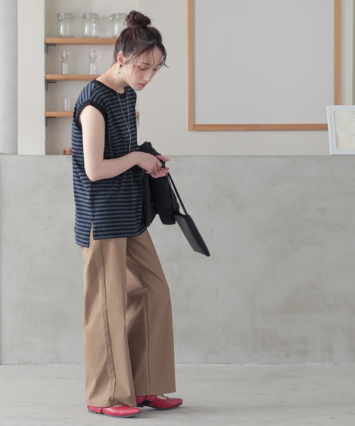 n'OrLABEL（ノアールレーベル）の「ノースリーブボーダーカットソー（Tシャツ/カットソー・レディース・ピンク/オフホワイト/ネイビー・2/1）」の20枚目の写真