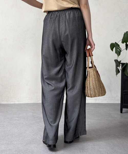 Chez toi(シェトワ)の「テンセルデニム(その他パンツ・レディース・ブルー/ブラック/サックスブルー・FREE)」の7枚目の写真