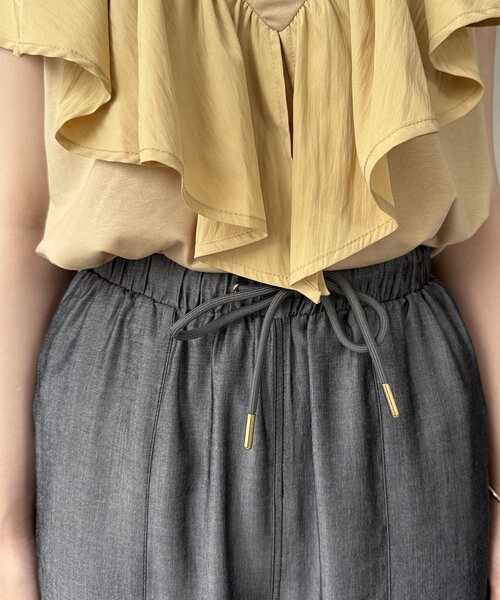 Chez toi(シェトワ)の「テンセルデニム(その他パンツ・レディース・ブルー/ブラック/サックスブルー・FREE)」の14枚目の写真