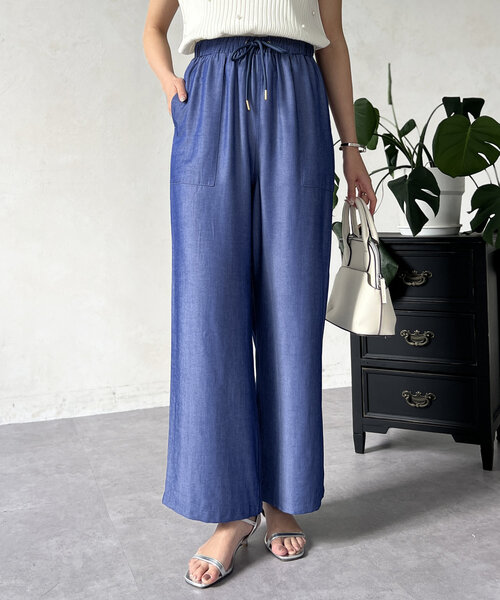 Chez toi(シェトワ)の「テンセルデニム(その他パンツ・レディース・ブルー/ブラック/サックスブルー・FREE)」の18枚目の写真