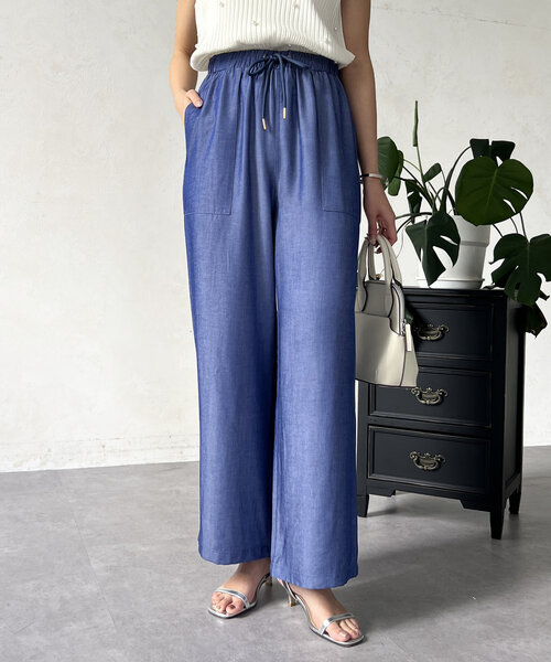 Chez toi(シェトワ)の「テンセルデニム(その他パンツ・レディース・ブルー/ブラック/サックスブルー・FREE)」の19枚目の写真