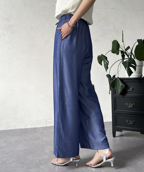 Chez toi(シェトワ)の「テンセルデニム(その他パンツ・レディース・ブルー/ブラック/サックスブルー・FREE)」の20枚目の写真