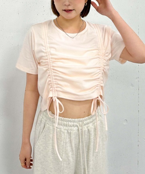 archives(アルシーヴ)の「ダブルドロストチビTee(Tシャツ/カットソー・レディース・ブラック/グレー/オフホワイト/ピンク・MEDIUM)」の6枚目の写真