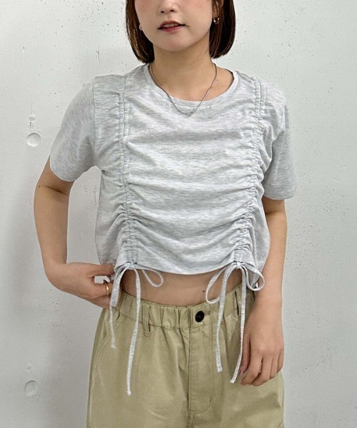 archives(アルシーヴ)の「ダブルドロストチビTee(Tシャツ/カットソー・レディース・ブラック/グレー/オフホワイト/ピンク・MEDIUM)」の21枚目の写真