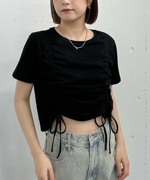 archives(アルシーヴ)の「ダブルドロストチビTee(Tシャツ/カットソー・レディース・ブラック/グレー/オフホワイト/ピンク・MEDIUM)」の15枚目の写真