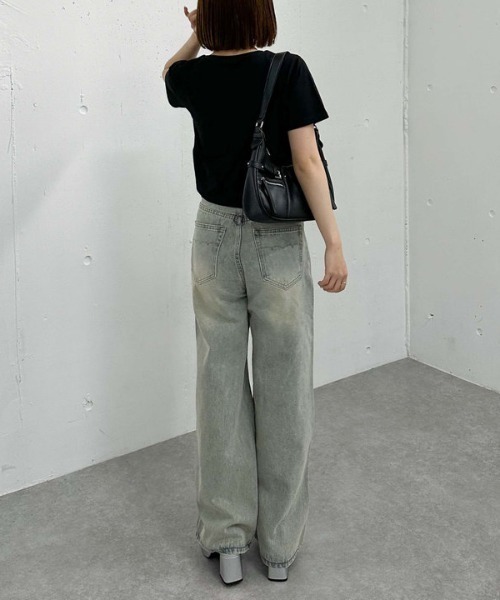 archives(アルシーヴ)の「ダブルドロストチビTee(Tシャツ/カットソー・レディース・ブラック/グレー/オフホワイト/ピンク・MEDIUM)」の20枚目の写真