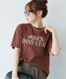 le.coeur blanc | 《手洗い可能》RIDES DANS L'EAUロゴTシャツ(Tシャツ/カットソー)