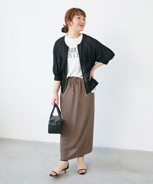 le.coeur blanc（ルクールブラン）の「《手洗い可能》RIDES DANS L'EAUロゴTシャツ（Tシャツ/カットソー・レディース・オフホワイト/ブラウン/ライトグリーン/ダークグレー・38）」の20枚目の写真