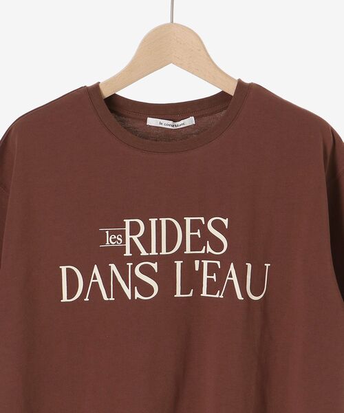le.coeur blanc（ルクールブラン）の「《手洗い可能》RIDES DANS L'EAUロゴTシャツ（Tシャツ/カットソー・レディース・オフホワイト/ブラウン/ライトグリーン/ダークグレー・38）」の22枚目の写真