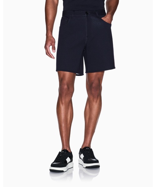 ARMANI EXCHANGE（アルマーニエクスチェンジ）の「【A|X アルマーニ エクスチェンジ】＜オンライン限定＞ボンデッドストレッチ ハーフパンツ（その他パンツ・メンズ・ダークネイビー・LARGE/MEDIUM/SMALL）」の2枚目の写真