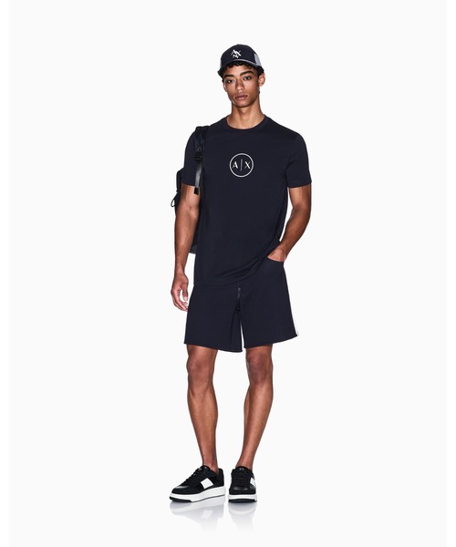 ARMANI EXCHANGE（アルマーニエクスチェンジ）の「【A|X アルマーニ エクスチェンジ】＜オンライン限定＞ボンデッドストレッチ ハーフパンツ（その他パンツ・メンズ・ダークネイビー・LARGE/MEDIUM/SMALL）」の4枚目の写真