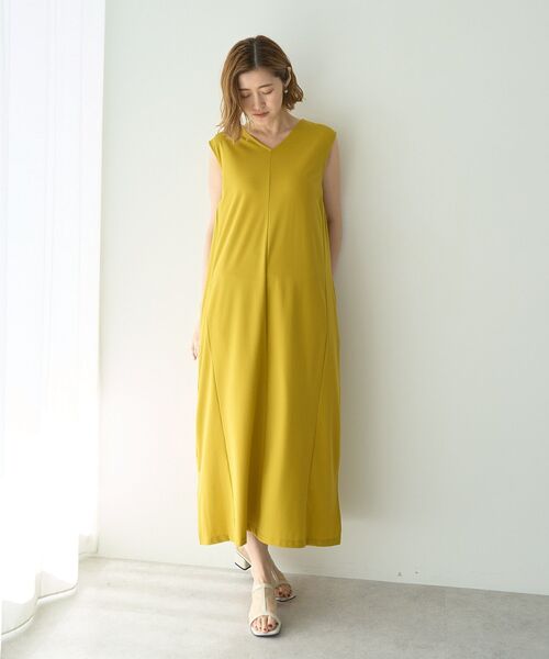 YECCA VECCA（イェッカヴェッカ）の「2wayノースリーブカットワンピース（ワンピース・レディース・チャコールグレー/ブラック/イエロー・FREE）」の9枚目の写真