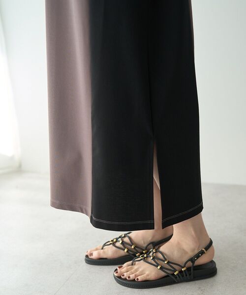 YECCA VECCA（イェッカヴェッカ）の「2wayノースリーブカットワンピース（ワンピース・レディース・チャコールグレー/ブラック/イエロー・FREE）」の21枚目の写真