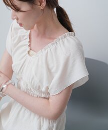 Kastane | 【低身長サイズ/2サイズ展開/前後2WAY/無地&チェック/WEB限定カラー】シャーリングイージーオールインワン(サロペット/オーバーオール)