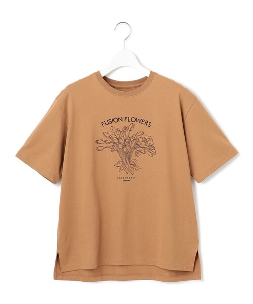 23区 L(ニジュウサンクオオキイサイズ)の「【洗える】JANE PACKERコラボ フラワー刺繍 Tシャツ(Tシャツ/カットソー・レディース・ホワイト系/グレー系/黄土色系/モスグリーン系・44/46)」の15枚目の写真