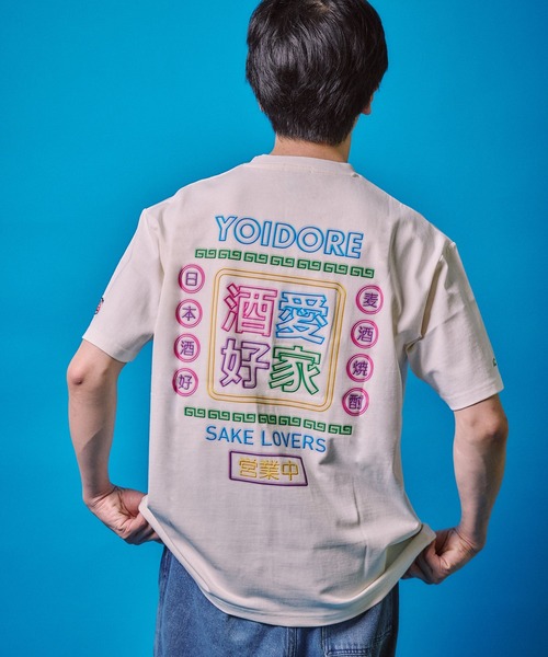 CORPUS SELECT(コーパストーキョー)の「【YOIDORE/酔いどれ】ネオン 半袖Tシャツ(Tシャツ/カットソー・メンズ・ブラック/ネイビー/ホワイト・M/L/XL)」の1枚目の写真