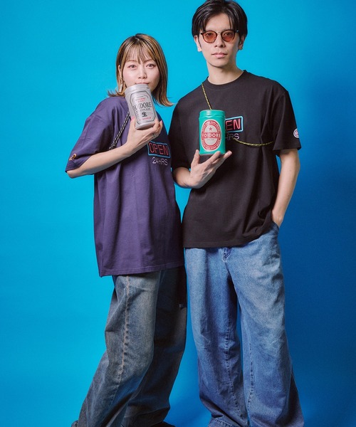 CORPUS SELECT(コーパストーキョー)の「【YOIDORE/酔いどれ】ネオン 半袖Tシャツ(Tシャツ/カットソー・メンズ・ブラック/ネイビー/ホワイト・M/L/XL)」の16枚目の写真