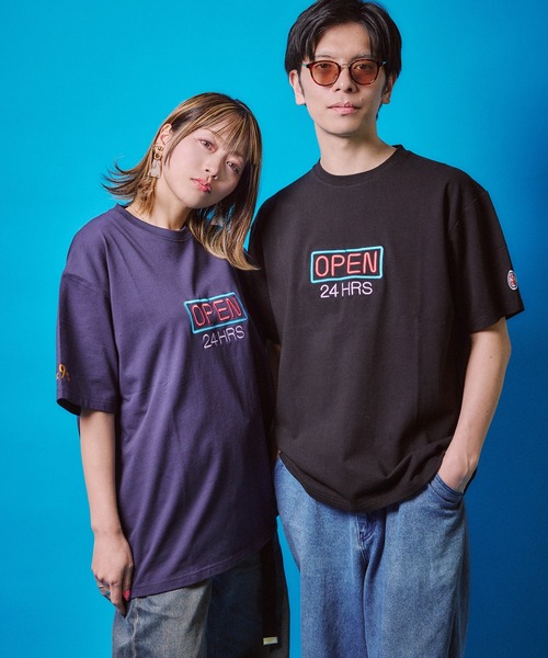 CORPUS SELECT(コーパストーキョー)の「【YOIDORE/酔いどれ】ネオン 半袖Tシャツ(Tシャツ/カットソー・メンズ・ブラック/ネイビー/ホワイト・M/L/XL)」の12枚目の写真